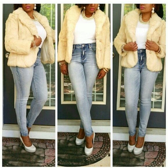 DanLee Outerwear Inc. Vintage Rabbit Fur Coat Size Medium - Picture 1 of 15